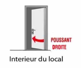 porte blindée poussant droite anglaise